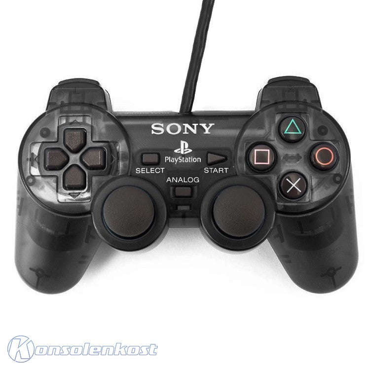 Original Dualshock 2 Controller SCPH-10010 Slate Grey schwarz-transp. [Sony]