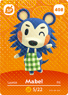 Animal Crossing Amiibokarte 408 Tina/Mabel - Serie 5