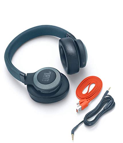 JBL E65BTNC Over Ear Bluetooth Kopfhörer in blau – Active Noise Cancelling Headphones mit JBL Signature Sound – Musikgenuss für bis zu 24 Stunden [JBL]