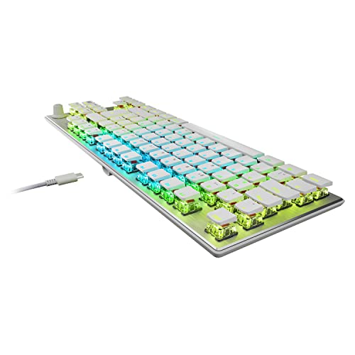 Mechanische RGB Gaming Keyboard Tastatur Roccat Vulcan TKL Pro QWERTZ weiß [Roccat]