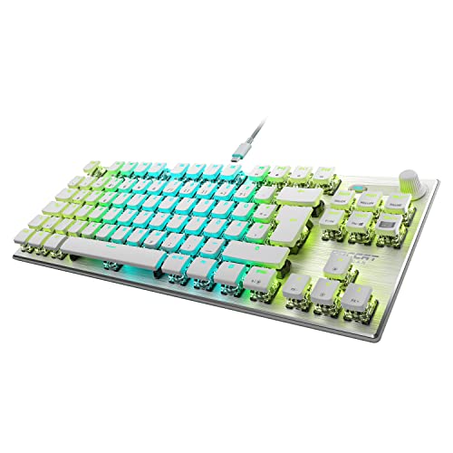 Mechanische RGB Gaming Keyboard Tastatur Roccat Vulcan TKL Pro QWERTZ weiß [Roccat]