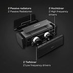 DOCKIN D FINE Bluetooth Lautsprecher - 50 Watt Stereo HiFi Speaker, mit integrierter Powerbank, wasserdichte schwarz [DOCKIN]