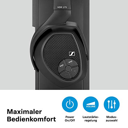 Sennheiser RS 175 Over-Ear Funkkopfhörer HiFi Surround Sound, schwarz [Sennheiser]