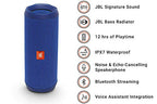 JBL Flip 4 Bluetooth Box in blau – Wasserdichter, tragbarer Lautsprecher mit Freisprechfunktion & Sprachassistent – Bis zu 12 Stunden Wireless Streaming mit nur einer Akku-Ladung [JBL]
