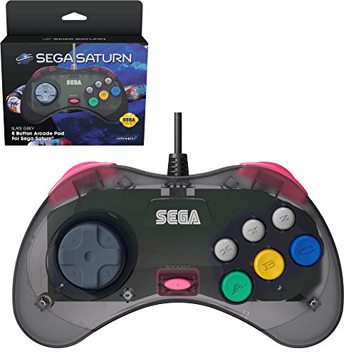 Original SEGA Saturn Control Pad Slate Grey [retro-bit]