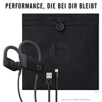 Powerbeats Wireless High-Performance In-Ear Kopfhörer - Apple H1 Chip, Bluetooth der Klasse 1, 15 Stunden Wiedergabe, Schweißbeständige In-Ear Kopfhörer - schwarz [Beats by Dr. Dre]