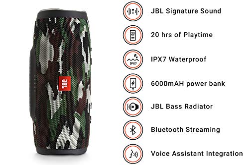 JBL Charge 3 Tragbarer Bluetooth-Lautsprecher Camouflage [JBL]
