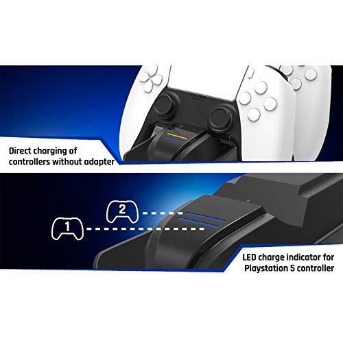 Ladestation TWIN Charge 5 schwarz [Snakebyte]