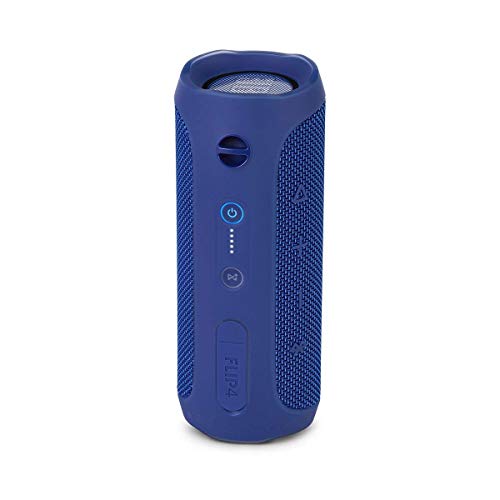 JBL Flip 4 Bluetooth Box in blau – Wasserdichter, tragbarer Lautsprecher mit Freisprechfunktion & Sprachassistent – Bis zu 12 Stunden Wireless Streaming mit nur einer Akku-Ladung [JBL]