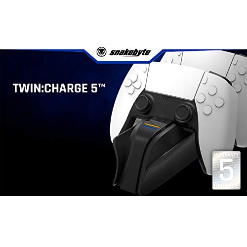Ladestation TWIN Charge 5 schwarz [Snakebyte]