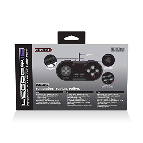 Controller / Pad Legacy16 Onyx Black schwarz [retro-bit]