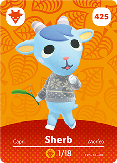Animal Crossing Amiibokarte 425 Morpheus/Sherb - Serie 5