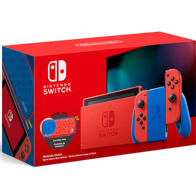 Konsole + 2 Joy-Con Controller Mario Red & Blue Edition