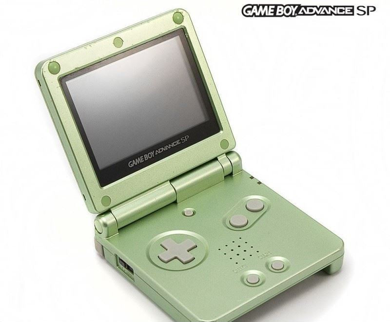 Konsole GBA SP Pearl Green / grün + Netzteil — Limited Edition