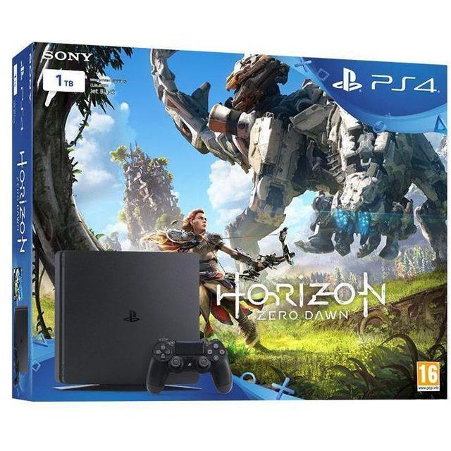 Konsole Slim 1TB schwarz + Horizon Zero Dawn + Original Controller