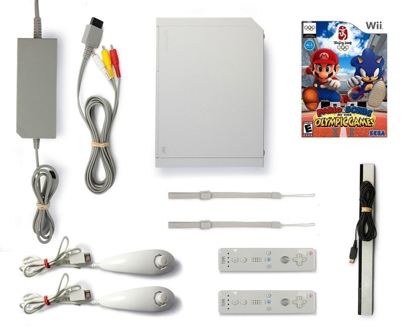 Konsole - Game Bundle weiß + Mario & Sonic + 2 Original Remotes