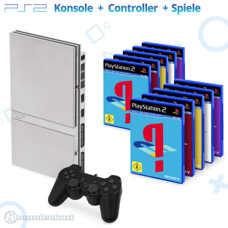 Konsole + Controller + viele Spiele