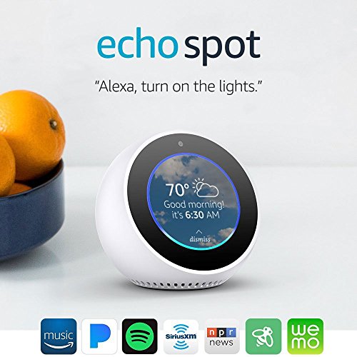 Echo Spot - Smart Alarm Clock with Alexa - weiß [Amazon]