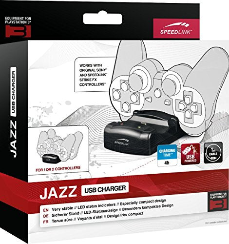 Dual Charging Station / Ladestation für 2 Controller Jazz USB Charger schwarz [Speedlink]