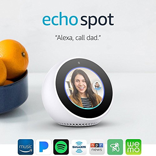Echo Spot - Smart Alarm Clock with Alexa - weiß [Amazon]
