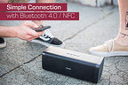 DOCKIN D FINE Bluetooth Lautsprecher - 50 Watt Stereo HiFi Speaker, mit integrierter Powerbank, wasserdichte schwarz [DOCKIN]