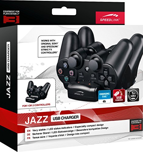 Dual Charging Station / Ladestation für 2 Controller Jazz USB Charger schwarz [Speedlink]