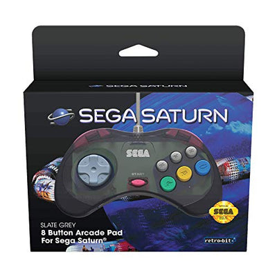 Original SEGA Saturn Control Pad Slate Grey [retro-bit]