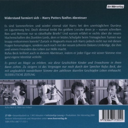 Harry Potter und der Orden des Phönix: Gelesen von Rufus Beck