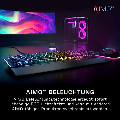 Mechanische RGB Gaming Keyboard Tastatur Roccat Vulcan II Linearer schwarz [Roccat]