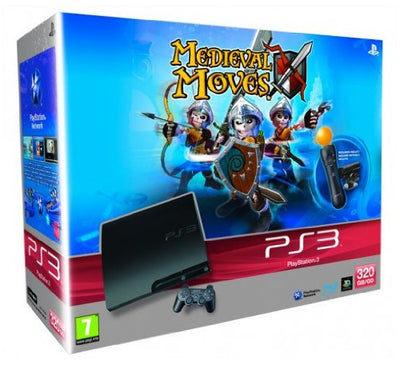 Konsole Slim 320GB #Medieval Edition + Spiel + Original Controller + Move + Kamera
