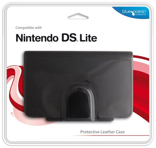 Tasche / Carry Case / Travel Bag Black Leather Case für DS Lite [Blue Ocean Accessories]