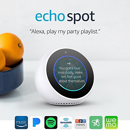 Echo Spot - Smart Alarm Clock with Alexa - weiß [Amazon]