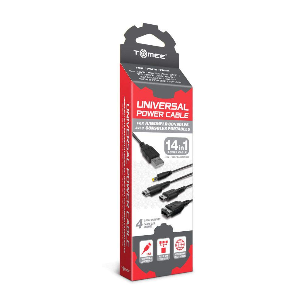 Universal USB Kabel - 11 in 1 für 2DS, 3DS, DSi, GBA SP, Sony PSP... [Tomee]
