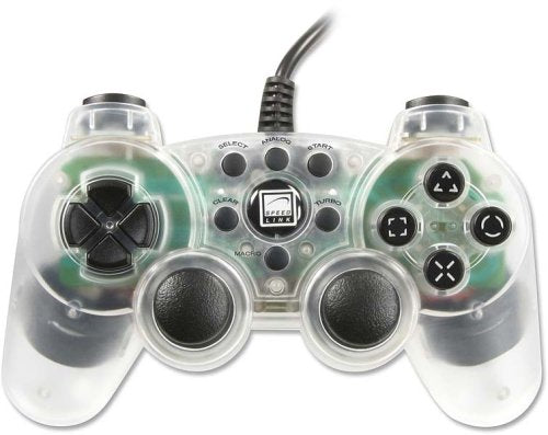 Speedlink Strike² Gamepad für Playstation 2 transparent weiß transparent white [Speedlink]