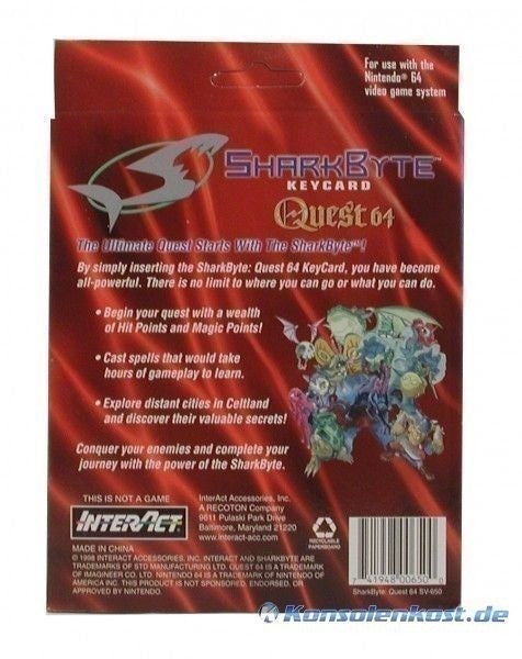 Memory Card / Memorycard / Speicherkarte / Controller Pak Quest 64 [Sharkbyte]