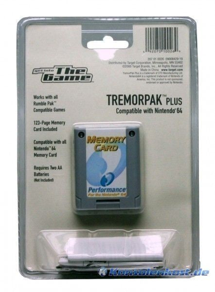 Memory Card / Memorycard / Speicherkarte / Controller Pak 1MB & Rumble Pak TremorPak Plus [InterAct]