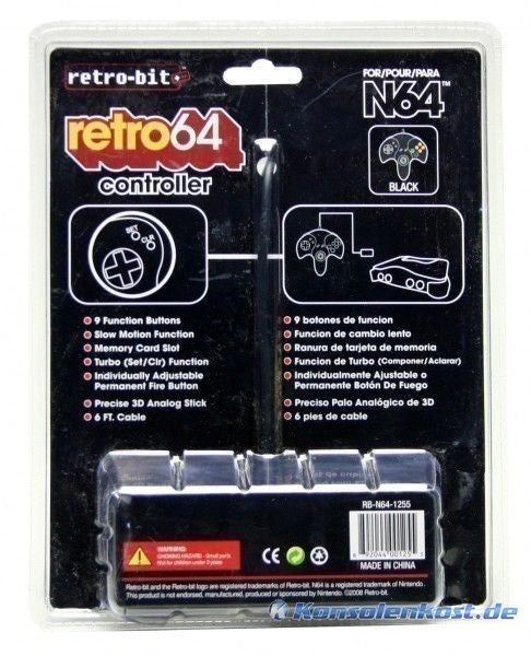 Controller / Pad schwarz [Retro64]