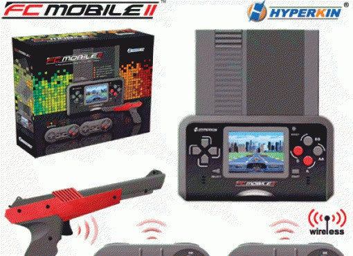 FC Mobile II Handheld schwarz + 2 Wireless Controller + Gun + Netzteil [Hyperkin]