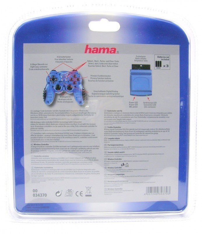 Controller / Pad blau Mini V2 Funk-Gamepad [Hama]