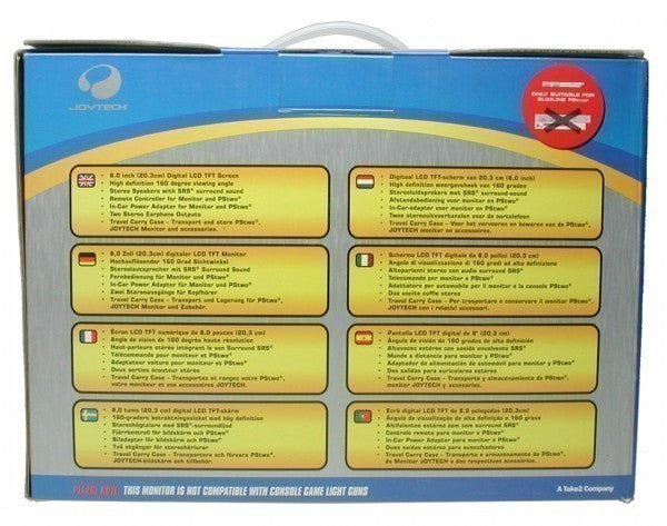 Portable TFT Colour Monitor / LCD Screen schwarz mit Tasche [Joytech]