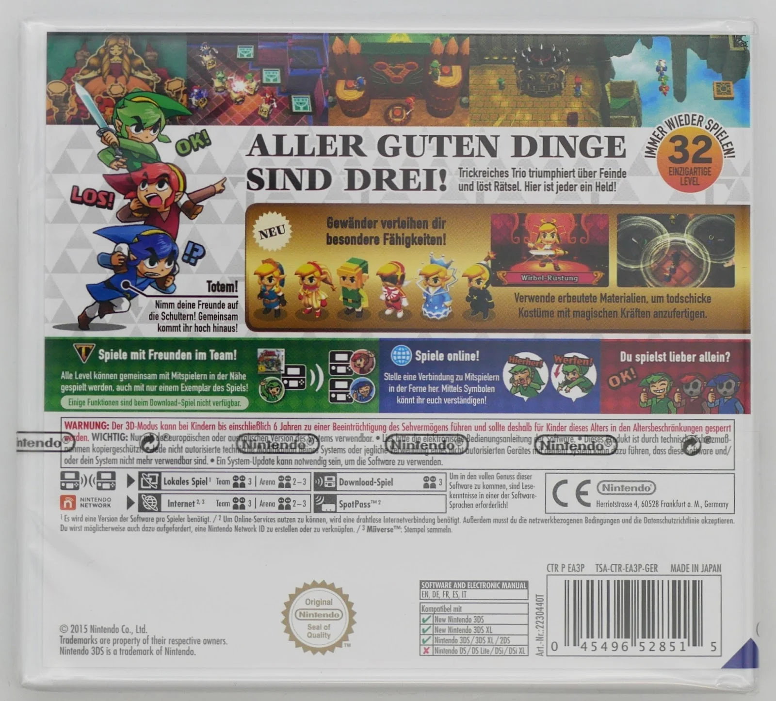 The Legend of Zelda: Tri Force Heroes Pixel Grading SEALED 90+ 56335615 (DE) · Sammlerstück