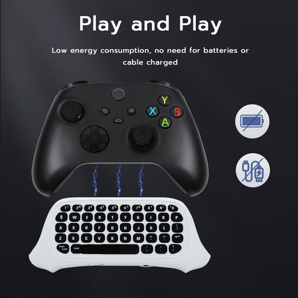 Keyboard / Tastatur Chatpad für Original Controller weiß [Mcbazel]