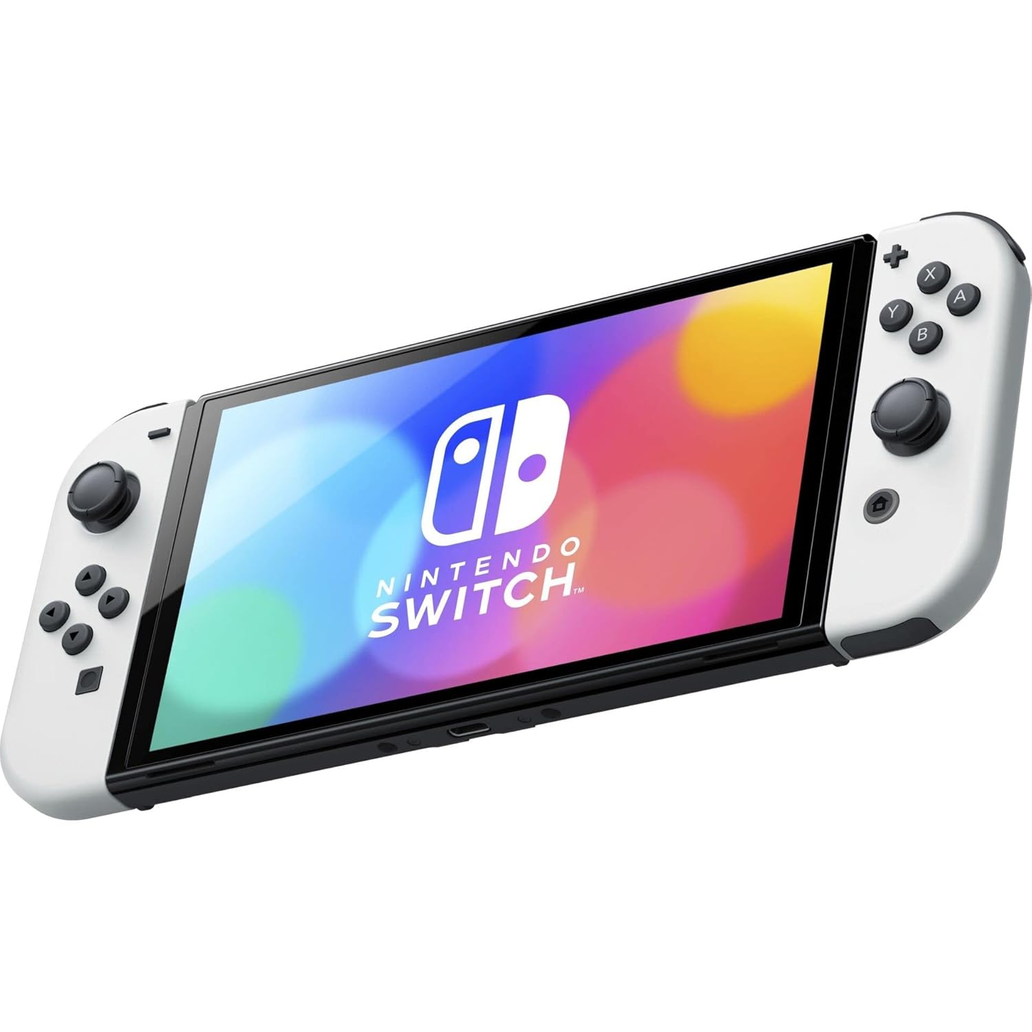 OLED Konsole weiß + Dock + HDMI Kabel + Grip + Netzteil