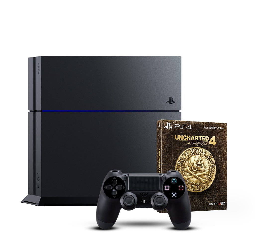 Konsole 1TB schwarz + Uncharted 4 + Original Controller — Special Edition