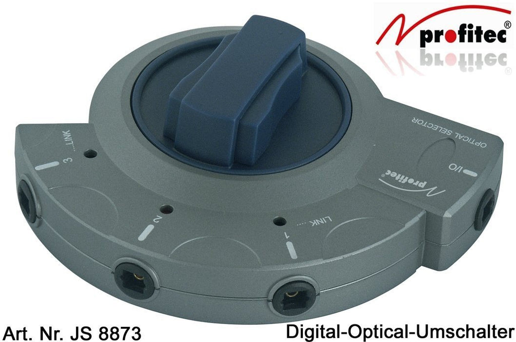 JS 8873 Digital Optischer Umschalter Toslink 1 x Eingang / 3 x Ausgang [profitec]