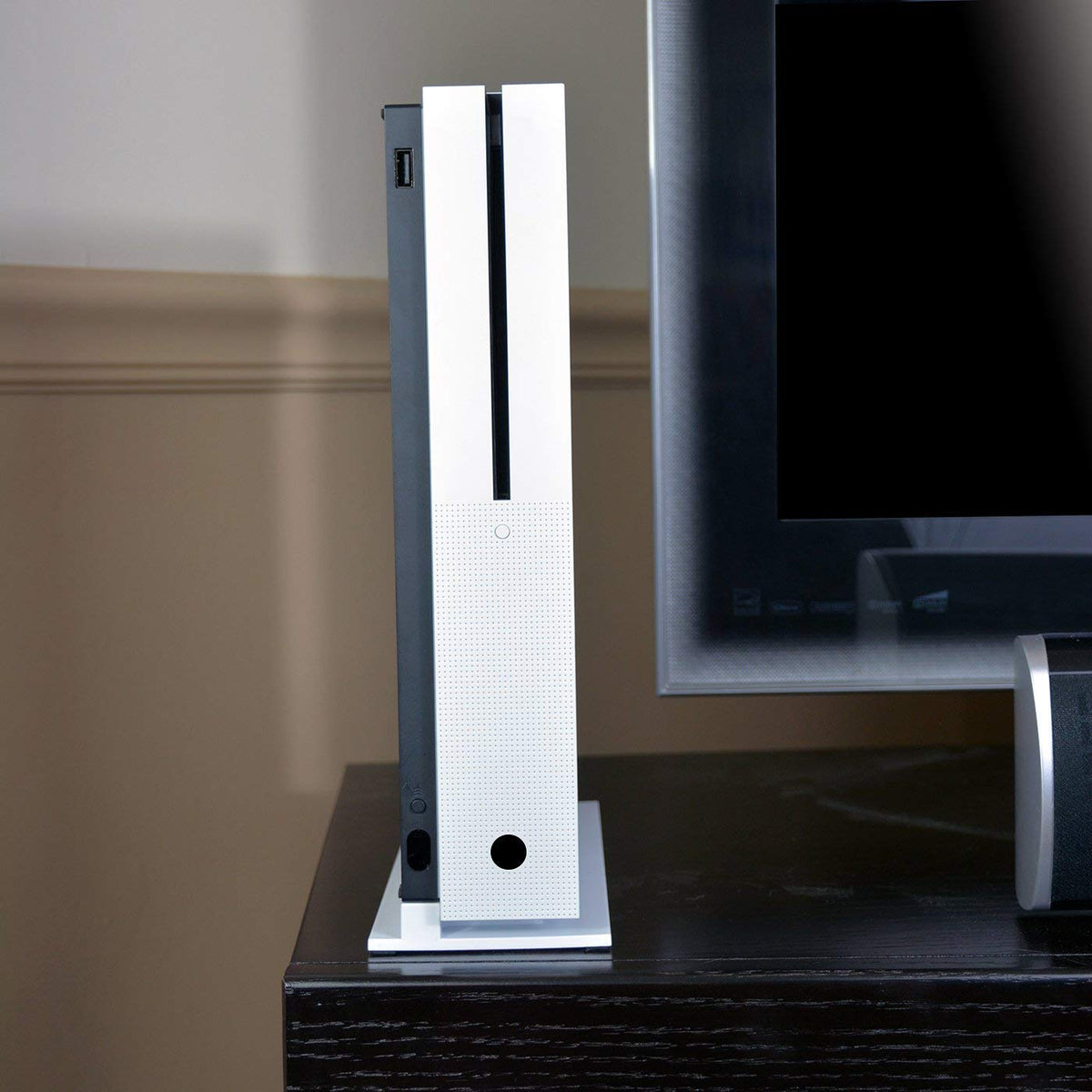 Vertikaler Standfuß / Stand für Slim Konsole weiß [KlsyChry]