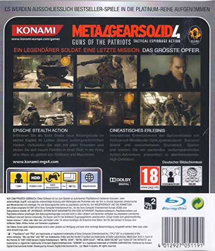 Metal Gear Solid 4: Guns of the Patriots (AT) — Platinum