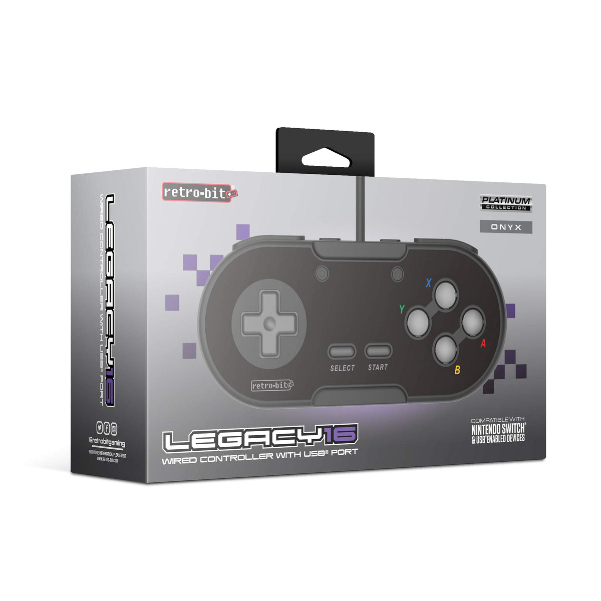 Controller / Pad Legacy16 Onyx Black schwarz [retro-bit]