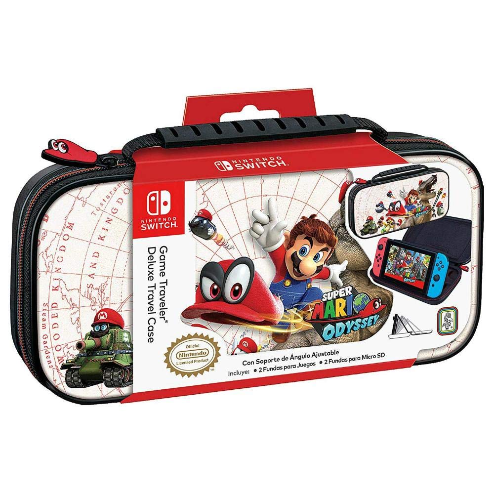 Offiziell lizensierte SM Odyssee Hard Shell Travel Case / Tasche / Carrying Case Super Mario Odyssey weiß