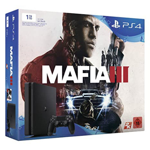 Konsole Slim 1TB schwarz + Mafia III + Original Controller